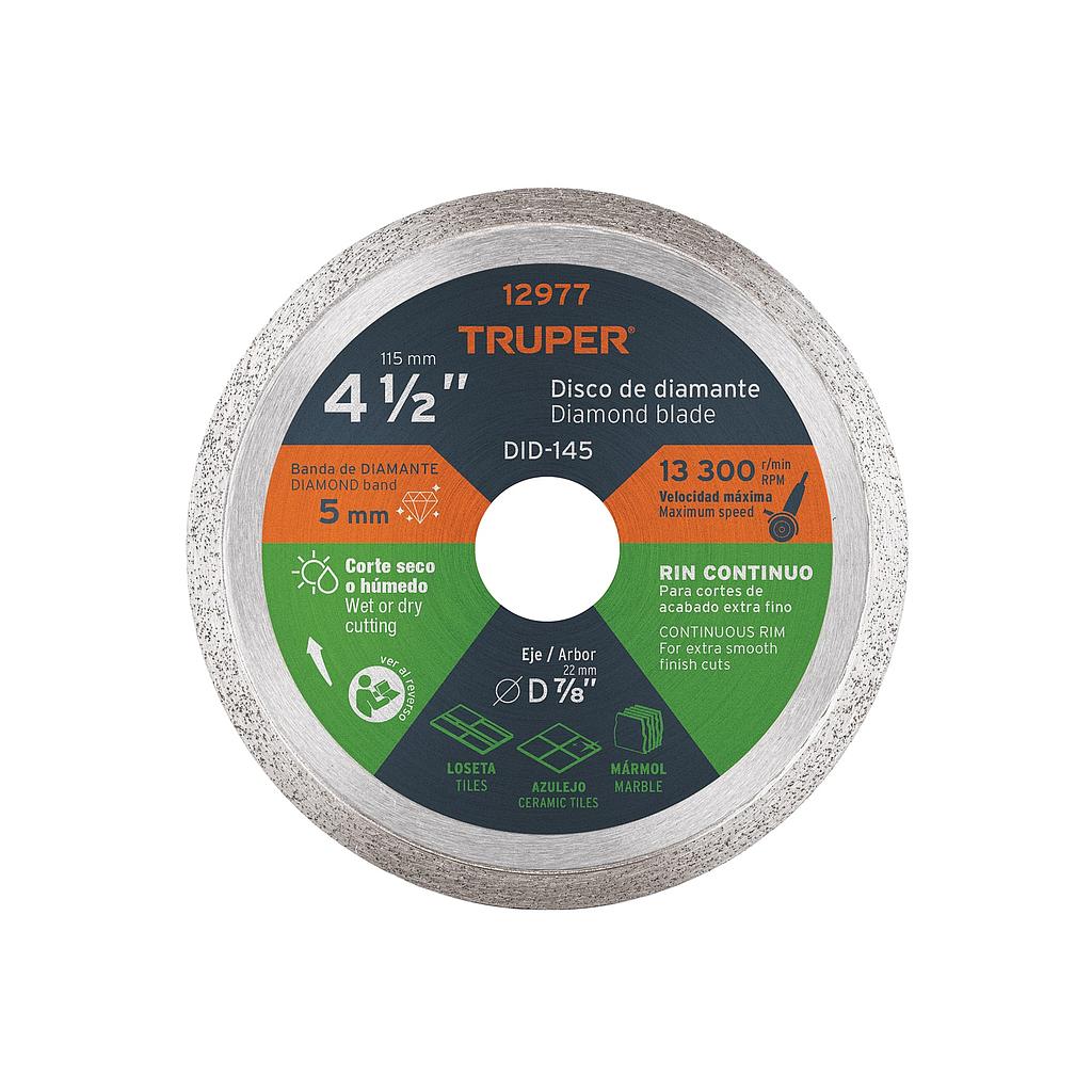 DISCO DIAMANTE TRUPER LISO 4.1/2 - 12977