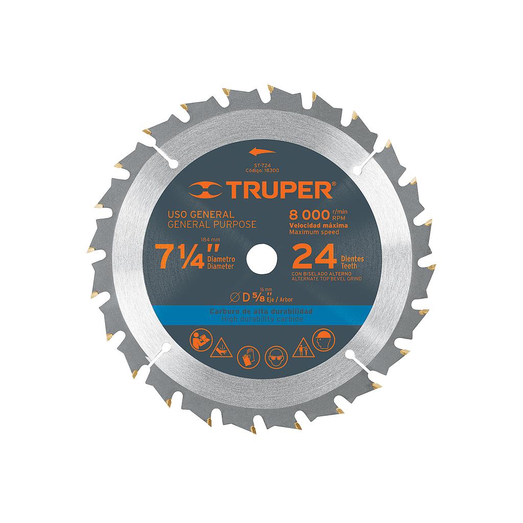 DISCO SIERRA CIRCULAR  7.1/4 24D TRUPER 18300